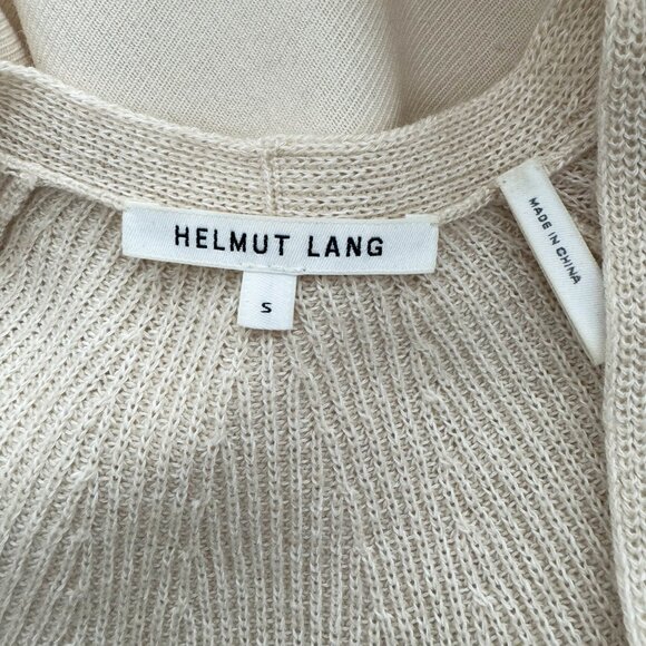Helmut Lang Ivory Cardigan with Open Sides, Size Small - Picture 4 of 7